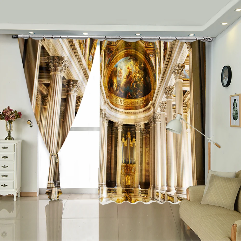 

The Splendid Palace DIY Picture Foreign Trade Products 3D Digital Printing Curtains Suitable For Bedroom