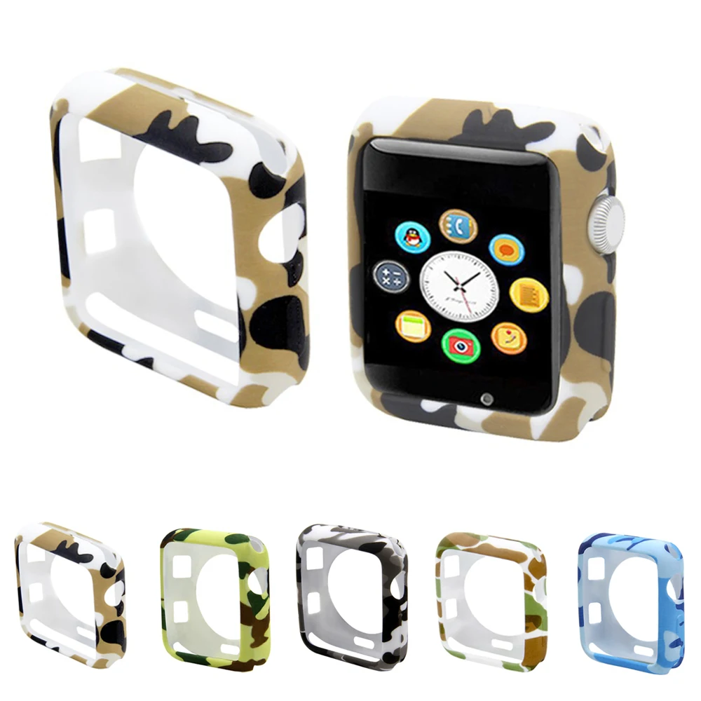 Часы чехол для Apple Watch серии 3/2/1 крышка камуфляж рамки защита наручных часов iWatch 42