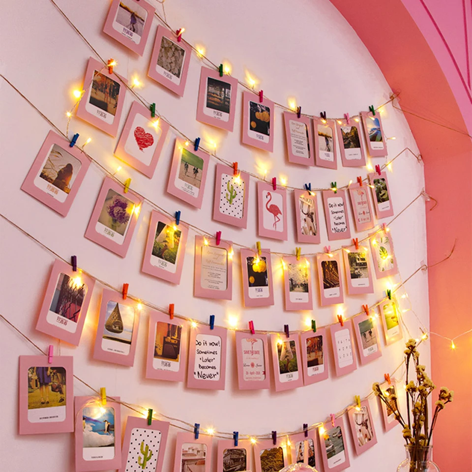 

10M photo clip usb led string lights bedroom photo wall decoration fairy garland lights christmas wedding xmas party decorative