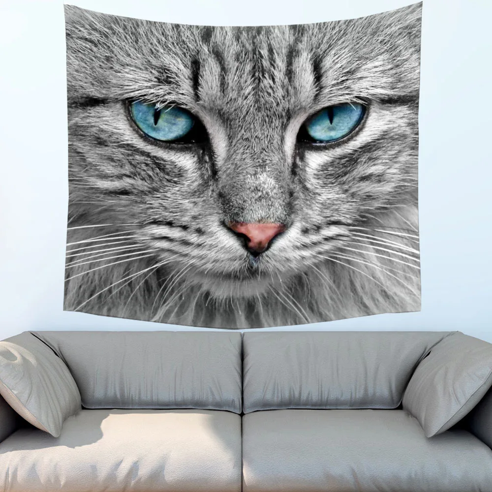 Гобелен с изображением животного кота художественные гобелены подвесная