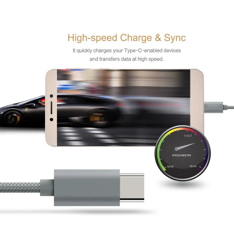 Нейлоновый usb кабель для зарядки и 3 1 Тип C быстрая Зарядное устройство LG Q8 G8 G7 G6 G5