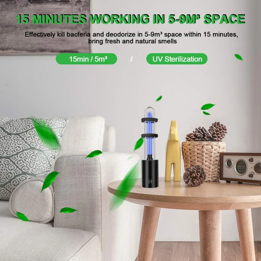 Домашний УФ стерилизатор светильник перезаряжаемый ультрафиолетовый лампа