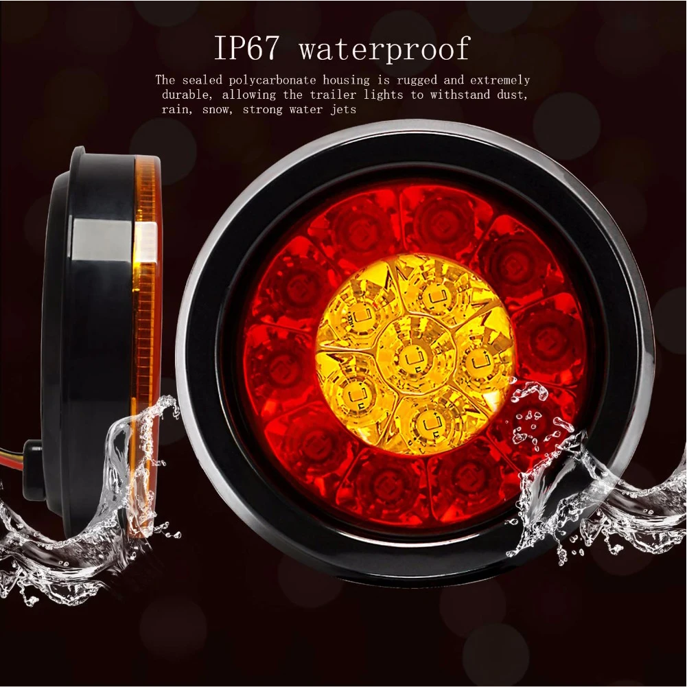 Задний фонарь для грузовика 4 дюйма с резиновой втулкой 2 шт. | Автомобили и