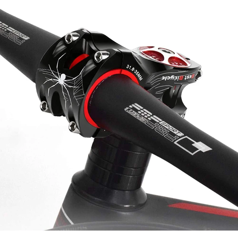 

Mountain Bike Stem 31.8/35 Stem 50mm Bicycle Stem 0 Degree Aluminum Alloy Short Handlebar MTB Stem for Bicycle, Road Bike