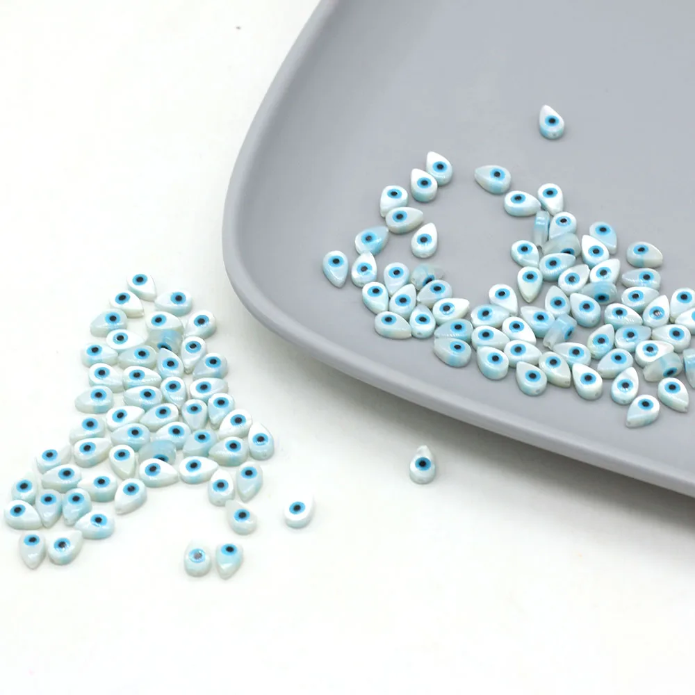 Натуральный пресноводный белый кулон в виде ракушки с синими глазами изысканные