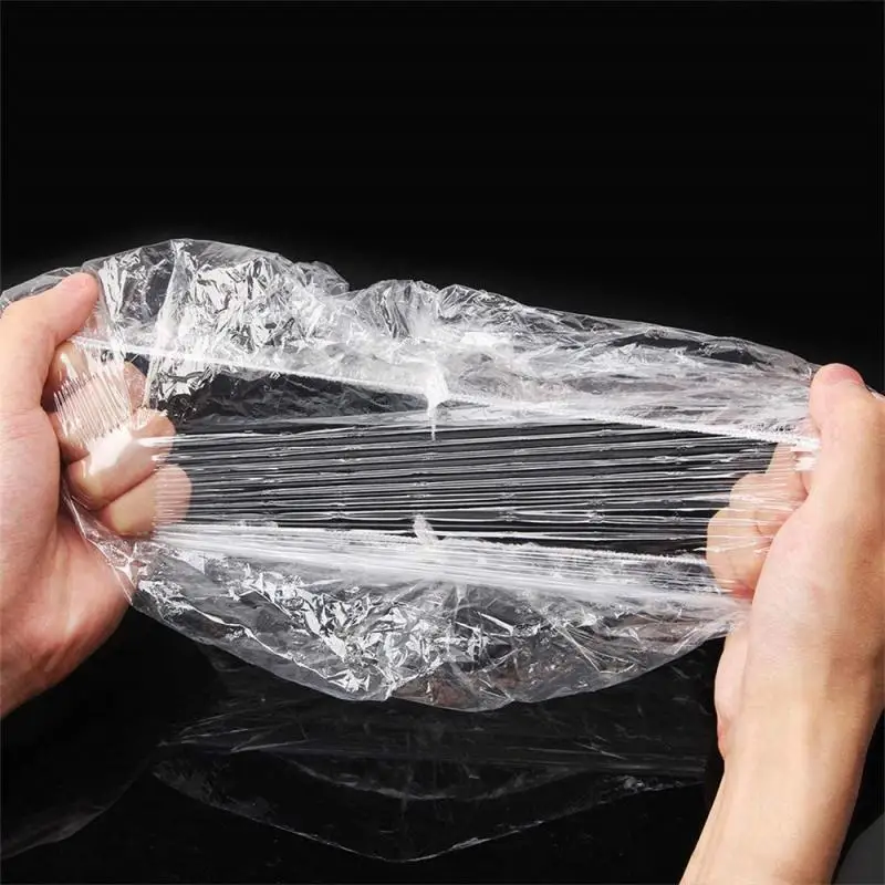 100 шт. практичная чаша Чехлы HDPE/LDPE Материал посуда многоразовая крышки