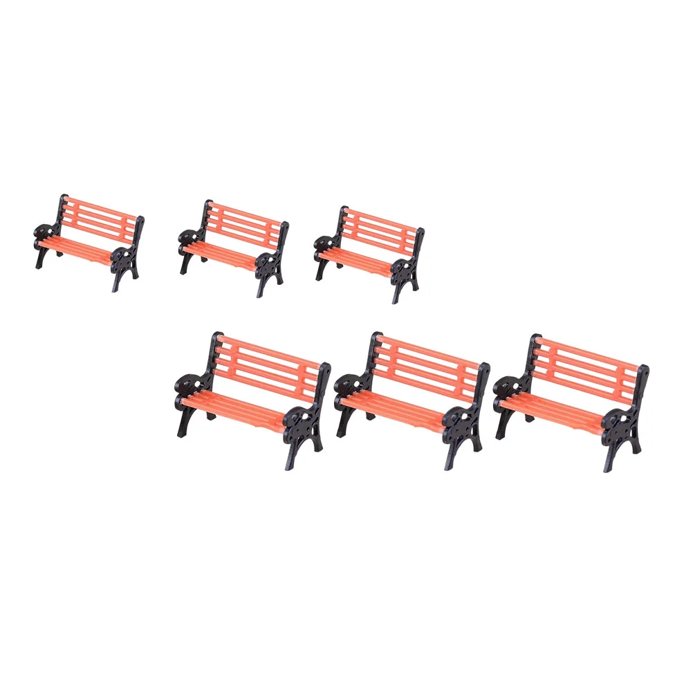 

6Pcs Miniature Park Benches Photography Prop Mini Park Benches