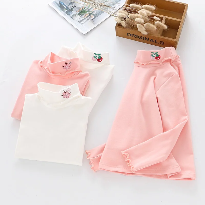 New Autumn Baby Girl Cute Long Sleeve T-Shirts Kids Embroidery Floral Printed Tops Tees Casual Blouse | Детская одежда и обувь