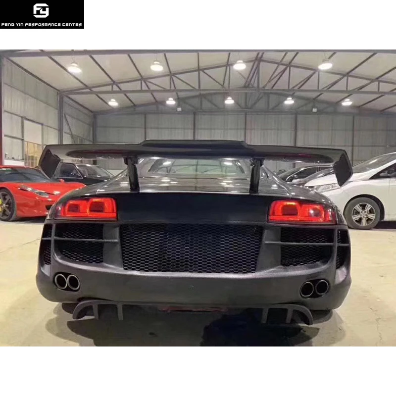 R8 карбоновое волокно задний спойлер задний багажник крыло для Audi R8 GT V8 V10 автомобиль хвост губы 08-14