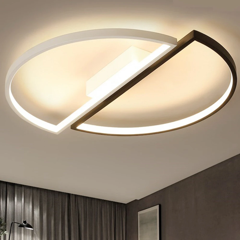 Nordic Modern LED Ceiling Lights 42W 52W Simple Semicircle Ceiling Lamp Fixture Led Lights for room Living Room Decor AC85-265V