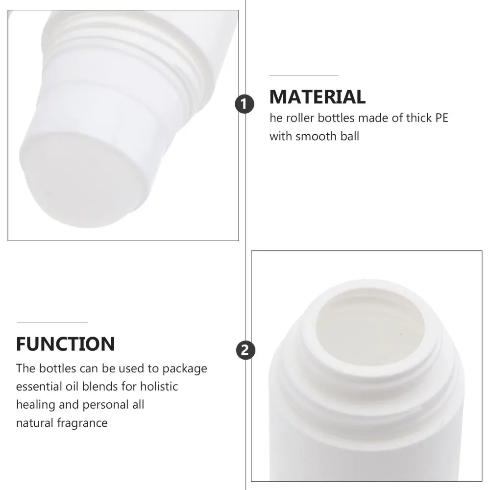 

10pcs 50ML Roller Bottles for Essential Oils Empty Refillable Roll on Bottles Reusable Leak-Proof DIY Deodorant Containe