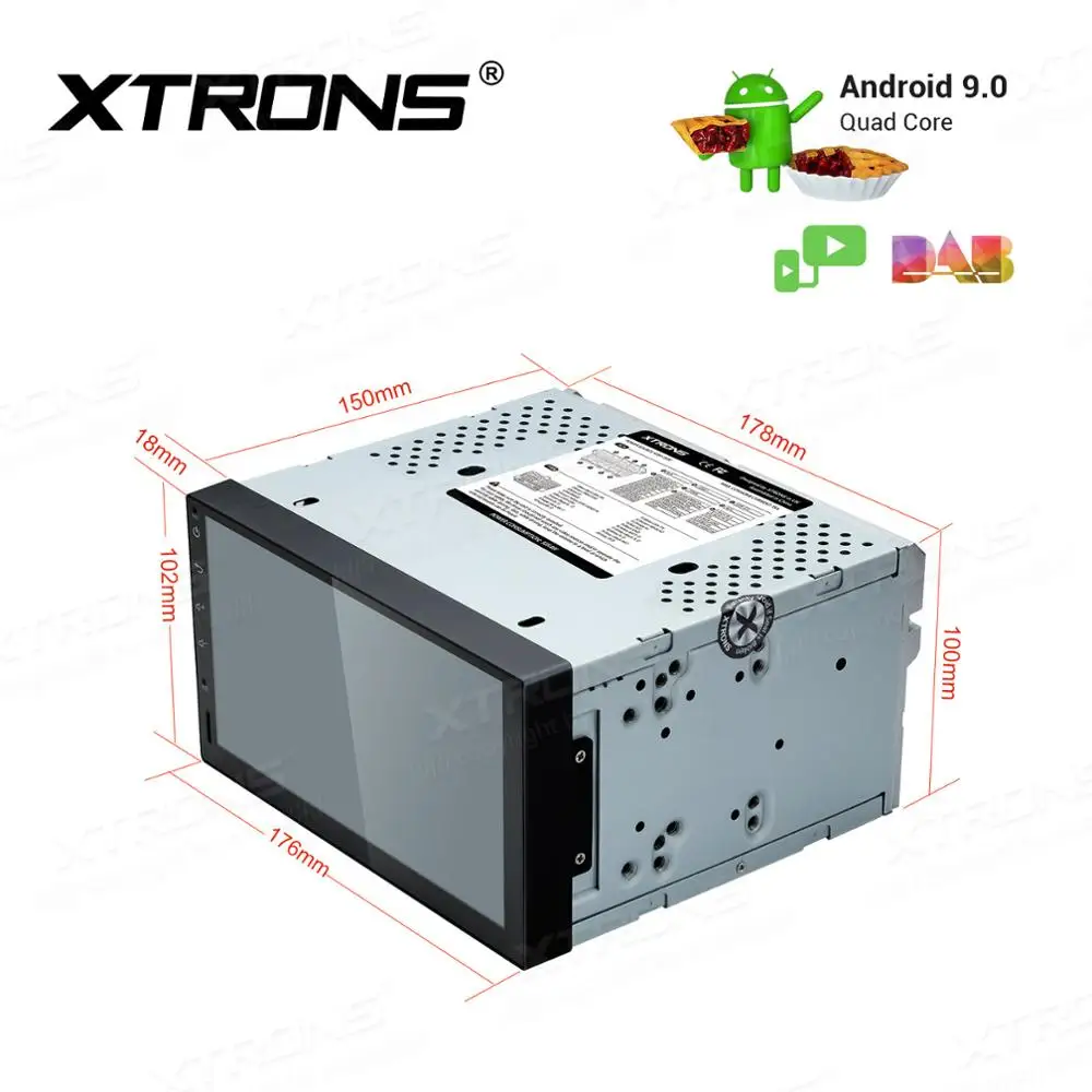 XTRONS 7 ''Android 9,0 Автомобильный мультимедийный плеер Радио стерео плеер gps навигация DAB+ система мониторинга состояния шин через Bluetooth FM wifi USB 2 Din без DVD