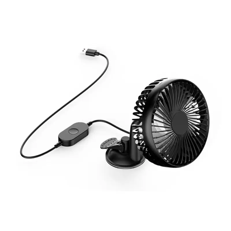

Suction Cup Single Head 5.5 Inch Car Fan 12V24V Universal Large Wind Three Speed Control USB Car Fan
