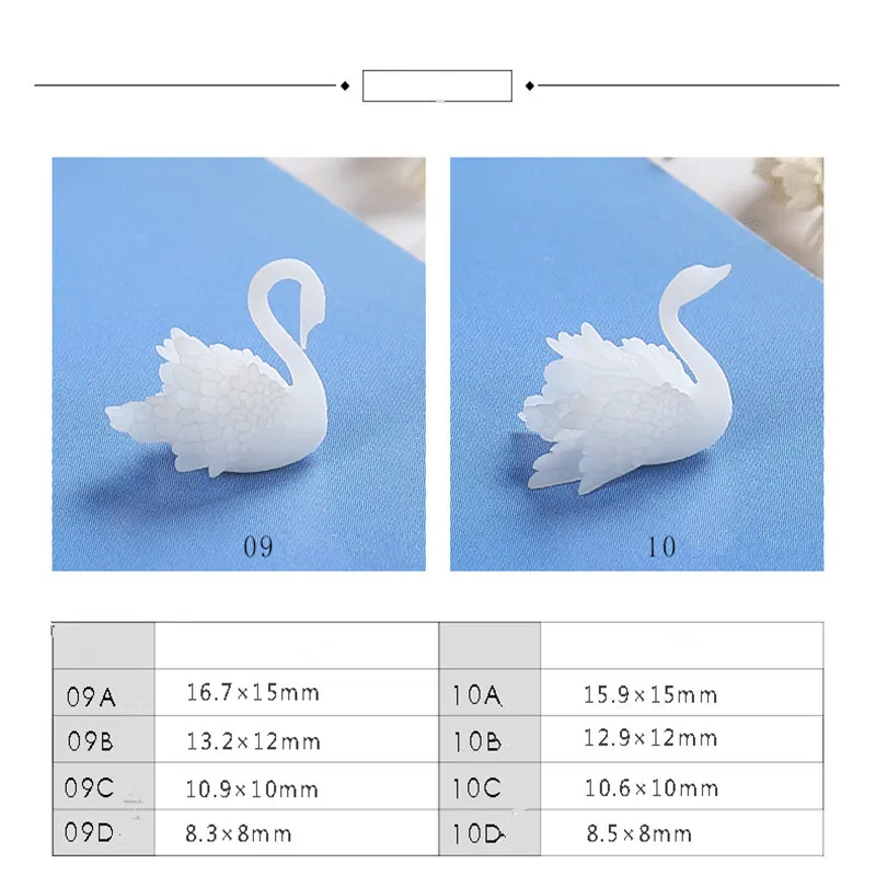 3 шт./лот 3D Лебедь ювелирные изделия УФ смолы DIY ремесло ногтей ручной работы Смола ювелирные изделия прозрачный бумажный наполнитель материал