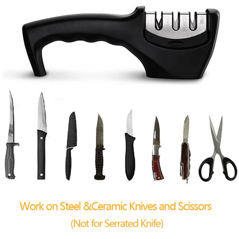 

Stainless Steel Knife Sharpener Kitchen Diamond Sharpener Professional Whetstone Scissors Kitchen Knife Whetstone Gadgets Tool