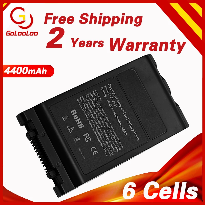 

Аккумулятор Golooloo 4400 мАч, модель PA3191U, внешняя деталь для Toshiba Portege M200 M205 M400 M405 M700