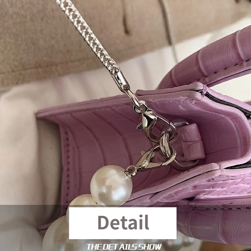 Сумки через плечо с жемчужинами и цепочкой Женская мини-сумка модная уличная