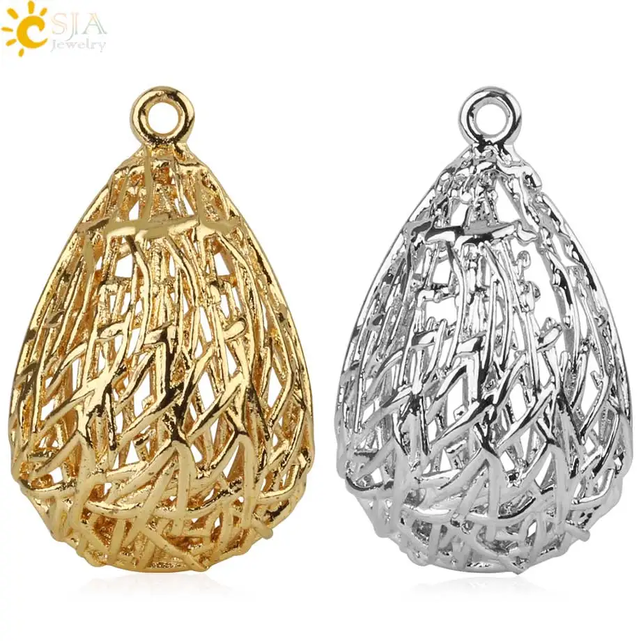 CSJA Charms Accessories Jewelry Findings Making Rose Gold Silver Color Metal for Handmade Necklaces Earring Diy S551 | Украшения и