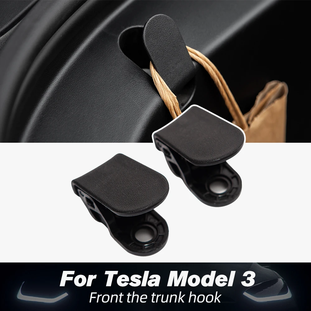 

Model3 Car Front Trunk Hook For Tesla Model 3 2021 Accessories Interior Functional Front Spare Box Hook For Tesla Model Three