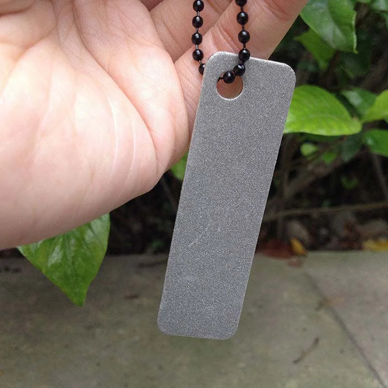 Cutlery Sharpener Rectangular Diamond Stone Steel Grinder Grindstone Finger Nail File Outdoor Key Chain EDC Tool for Fishhook | Спорт и