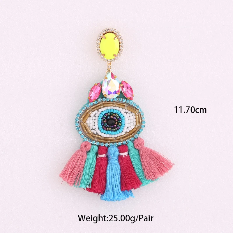

2020 Aretes Drop Earrings For Women Boho Handmade Beads Statement Earrings Wedding Jewelry Dangle Earring Tassel Wholesale