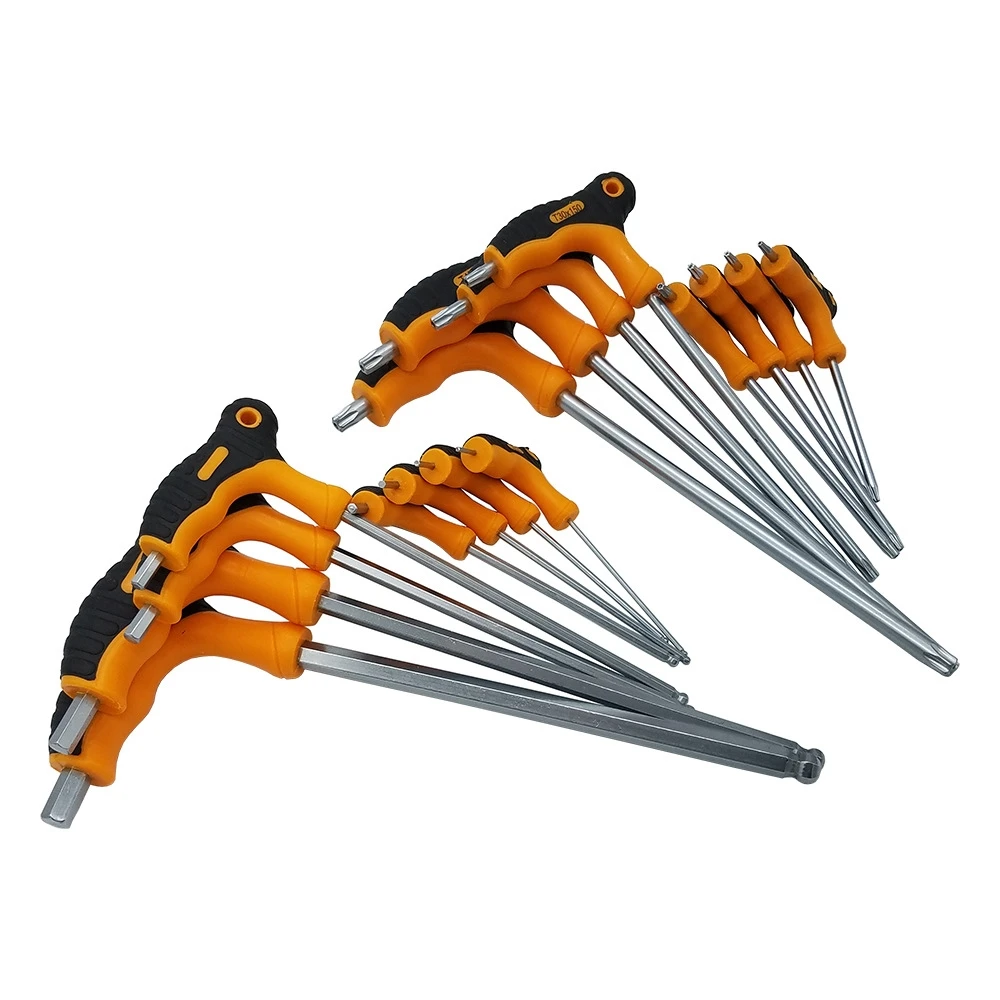 

8Pcs T-Handle Hex Key Wrench OR Ball Head Allen Key Set Hand Wrench Tool Set