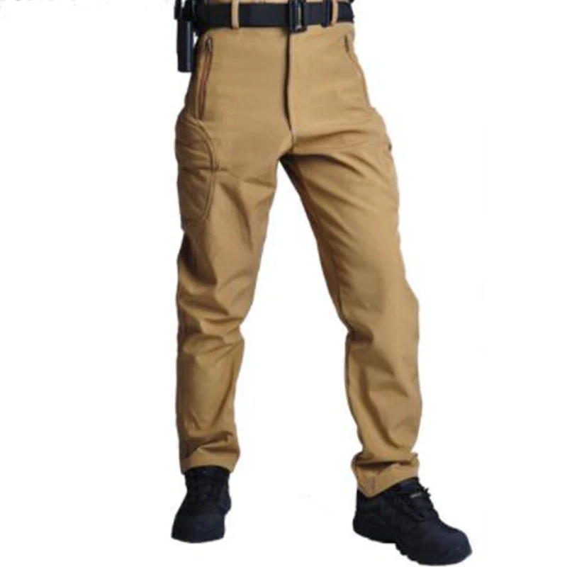 Охотничьи брюки из кожи акулы мягкие флисовые армейские камуфляжные тактические