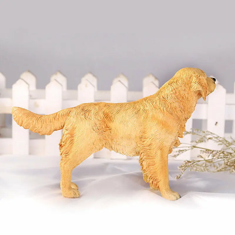 JJM золотистый ретривер собака питомец фигурка животного модель игрушка