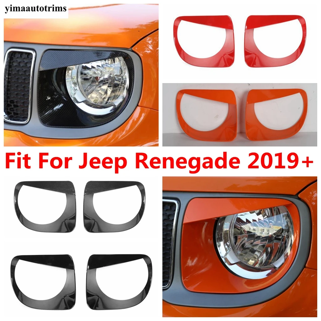 Faros delanteros de estilo Angry Bird para Jeep Renegade, accesorios exteriores de ABS, cubierta decorativa, 2019, 2020