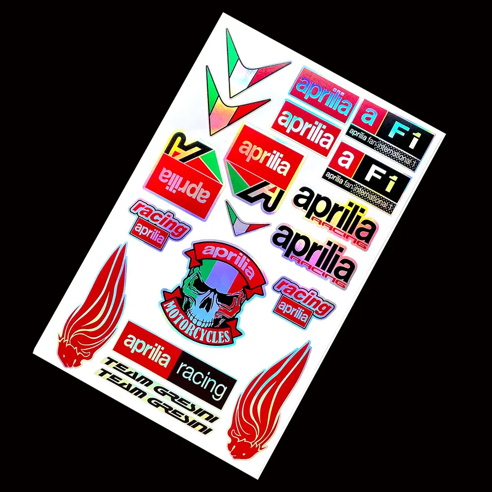 Наклейки для мотоциклов Aprilia RV4 RSV4 Ducati Laser Rainbow стикер с изображением Италии