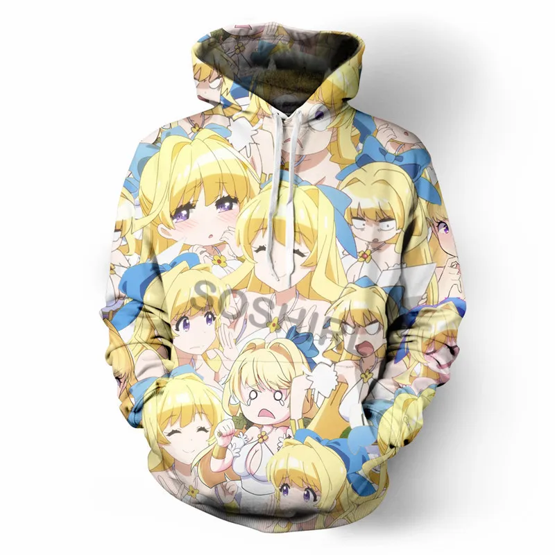 SOSHIRL Kawaii/Аниме Толстовка для девочек забавная толстовка с капюшоном этот герой