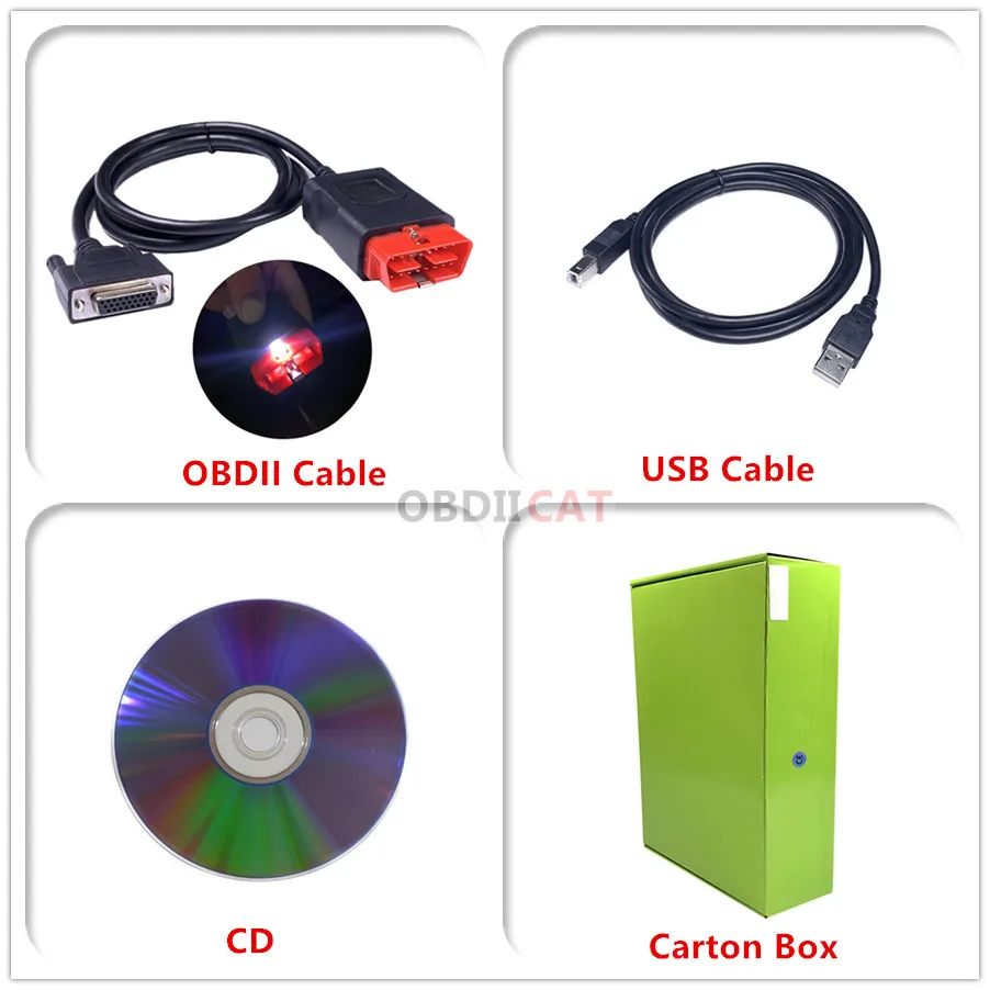 OBDIICAT Multidiag Pro + TCS PRO 2017R3 зеленый PCB Single доска BT OBD2 Авто Диагностический Сканнер
