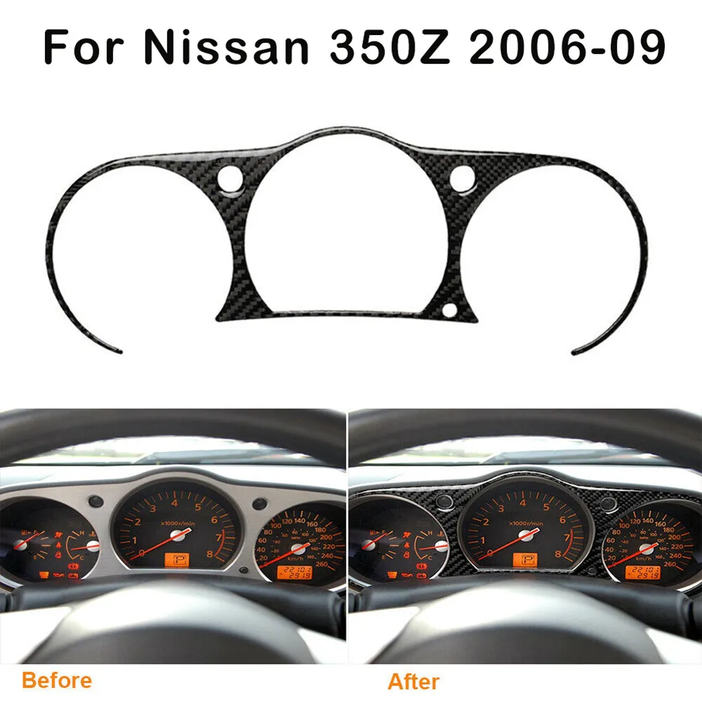 

Black Cover Carbon Fiber Instrument Cluster Panel Fit For Nissan 350Z 2006-2009