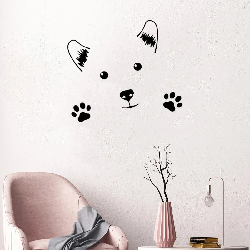 

Cute Dog Kids Room Decoration Vinyl Art Design Poster Mural Pet Shop Grooming Window Wall Sticker Design Decals Stickers LY1512