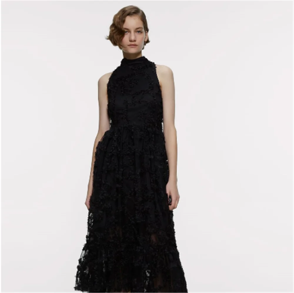 2020 ZA кружевное платье Модное Новое весеннее протертое текстурированное Платье