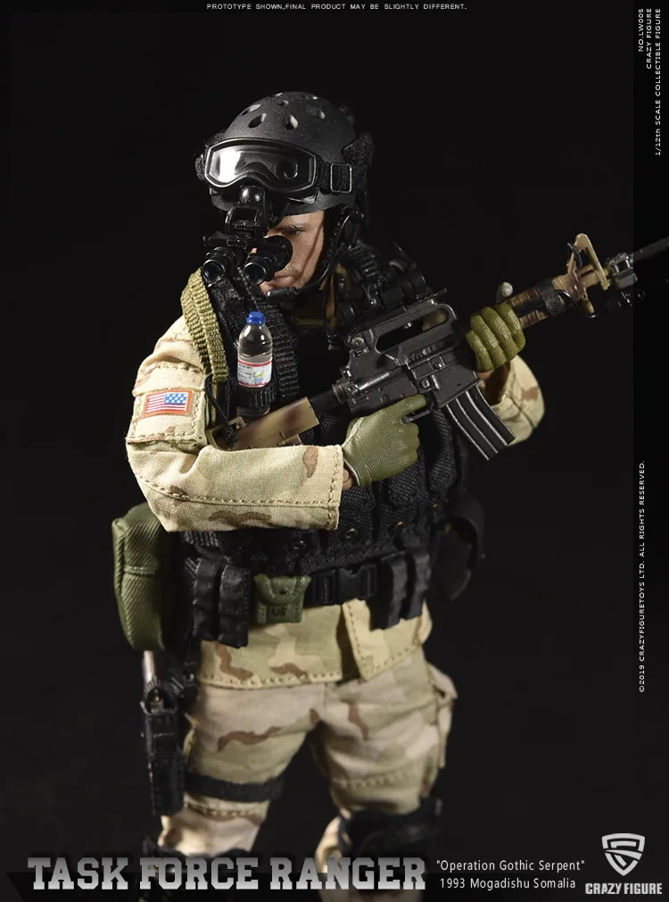 CrazyFigure LW005 1/12 спецназ дельты США мастер-солдат Рейнджерс Целевая группа 199" операция Готическая змея"