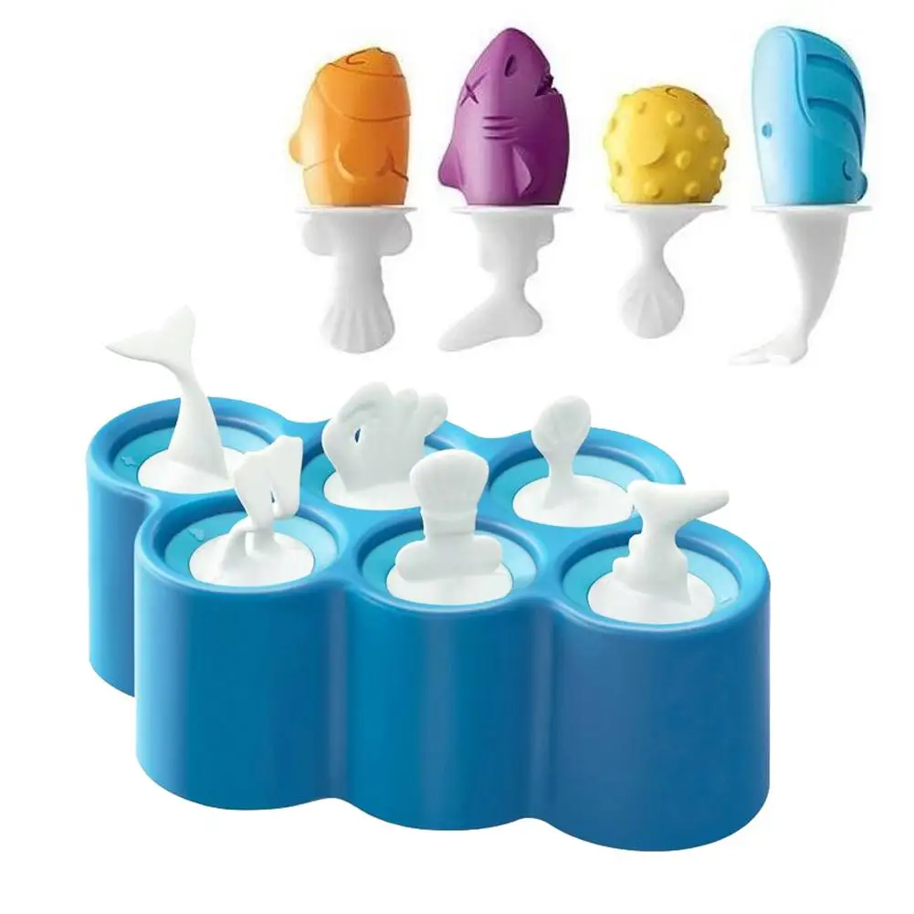 6 полости силиконовые мороженое, конфета на палочке торта прессформы шоколада Fondant (сахарная) DIY инструмент для выпечки формы для выпечки для...