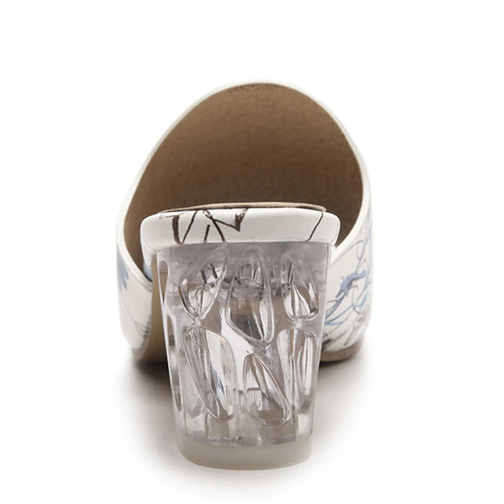 Женские шлепанцы в классическом стиле летние пляжные удобная прозрачная обувь