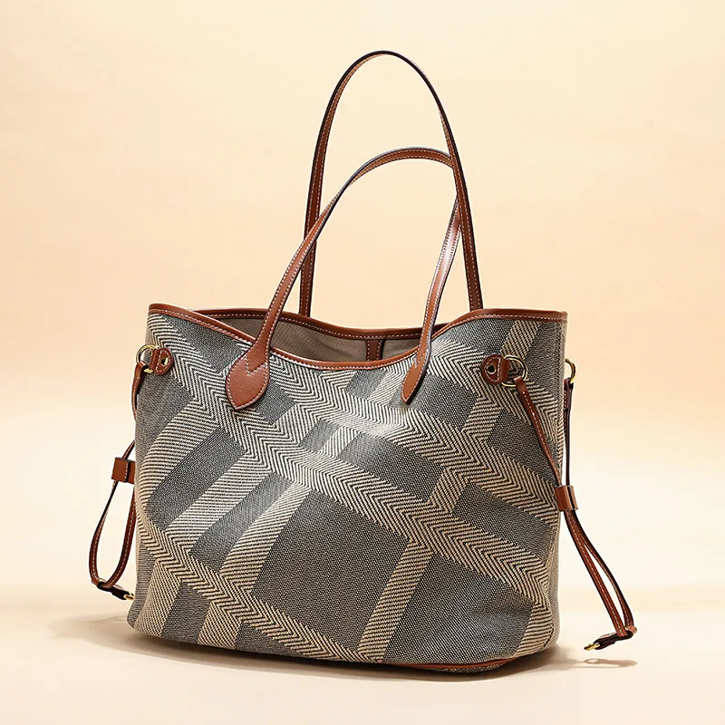 

Элегантная женская пляжная сумка-тоут из ткани, большая сумка и кошельки для женщин, дизайнерская сумка на плечо, 2021