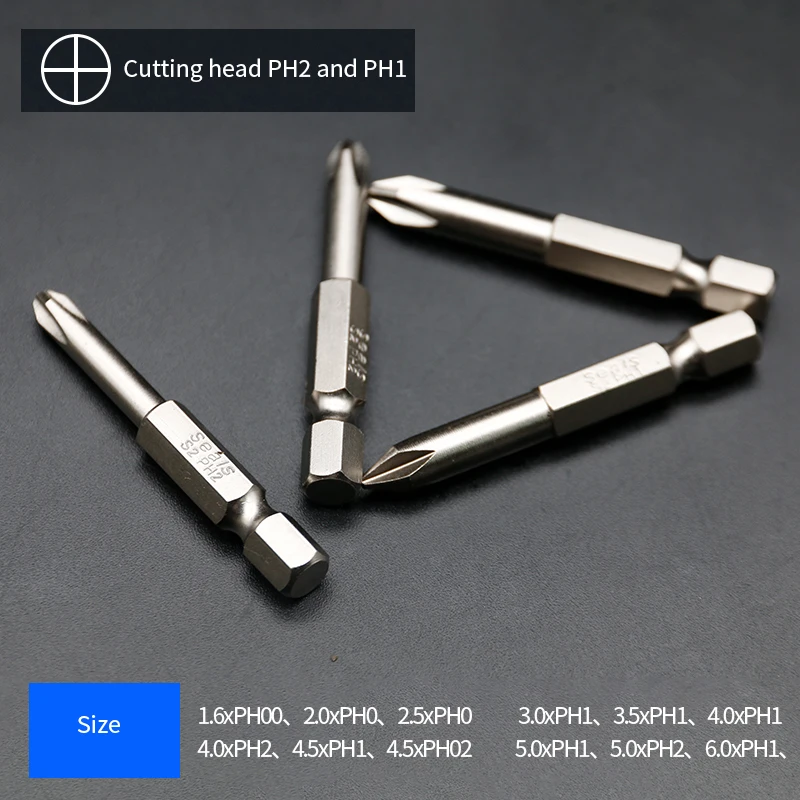 Отвертка Phillips с шестигранной головкой 13 шт. сверла PH00/PH0/PH1/PH2 50 мм шестигранная