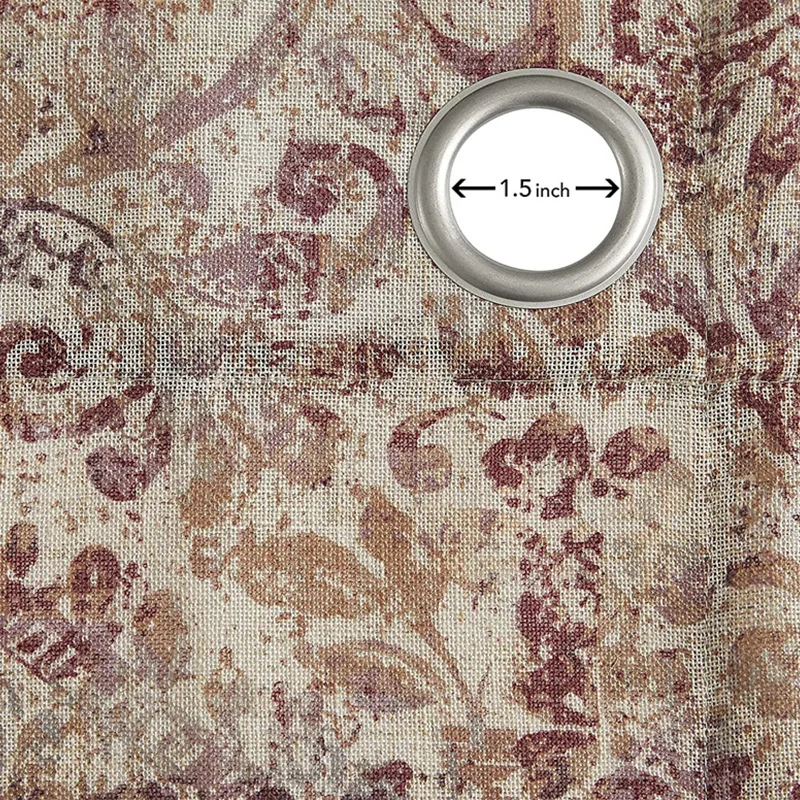 Занавеска с принтом пейсли s медальон Дамасским узором люверсы винтажные шторы