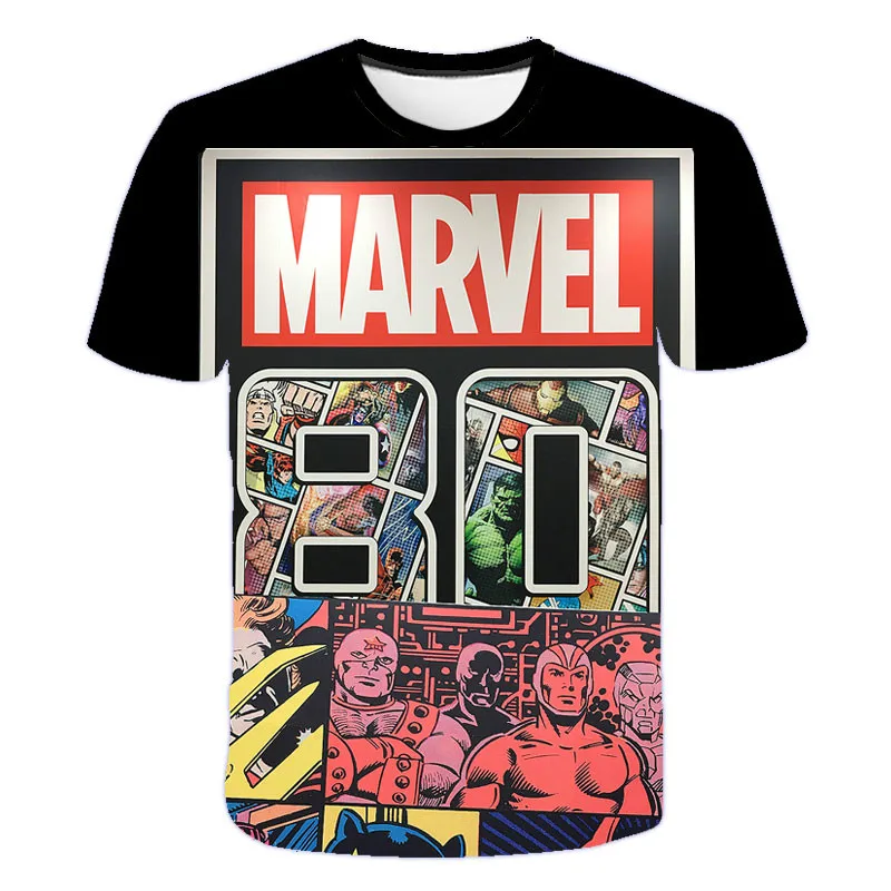 

2020 SUMMER NEW Boy Cartoon Short Sleeve Movie Avenger Alliance Hero 3D Print Girl Funny Short Sleeve Cool Kids T-shirt
