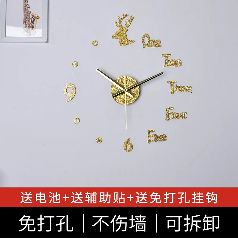 

Modern Design Digital Wall Clock Sticker Nordic Black Decor Wall Clock Large Decorative Reloj De Pared Wall Clocks BE50GZ
