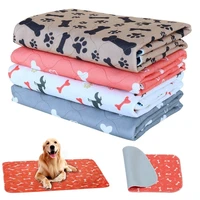 10 color reusable pet urine pad washable cat dog diaper mat travel portable large dogs car seat cover bone paw pet sleeping bed