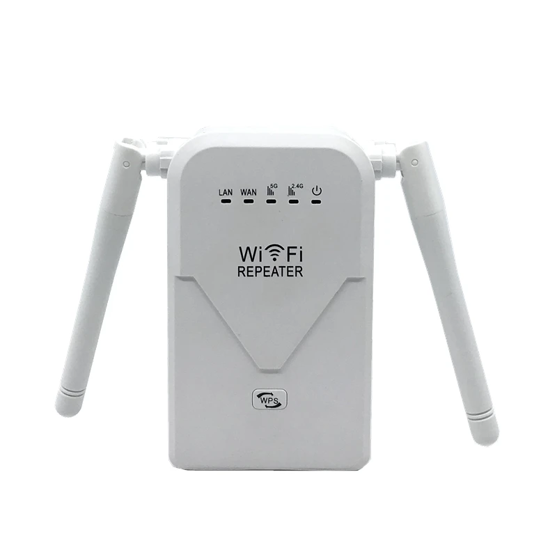 802.11b/g/n/ac Wireless Wifi Repeater 750 Mbps Mini Repetidor Signal Amplifier EU/US 2.4G+5.8G Extender 2*5dBi Antenna | Компьютеры и
