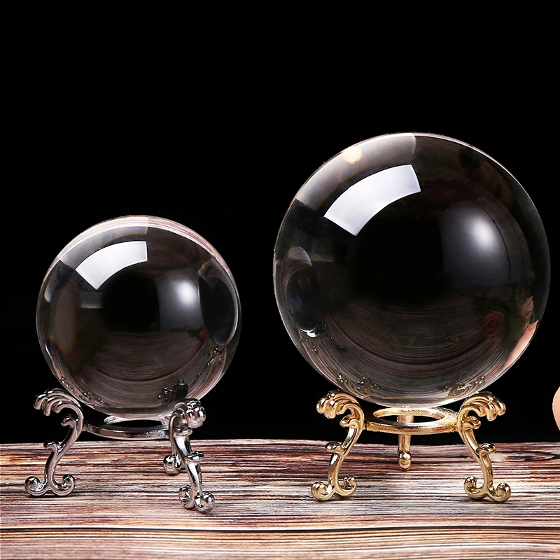 60/100MM Photography Crystal Ball Ornament FengShui Globe Divination Quartz Magic Glass Ball Home Decor Sphere bola de cristal