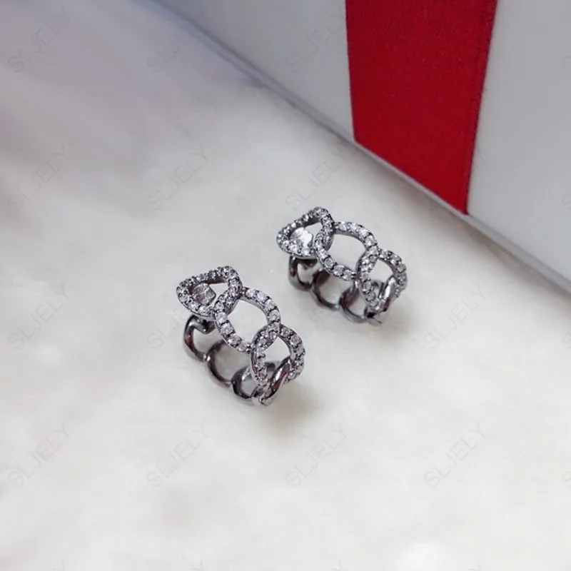 Женские серьги-кольца из серебра 925 пробы с фианитом | Украшения и аксессуары