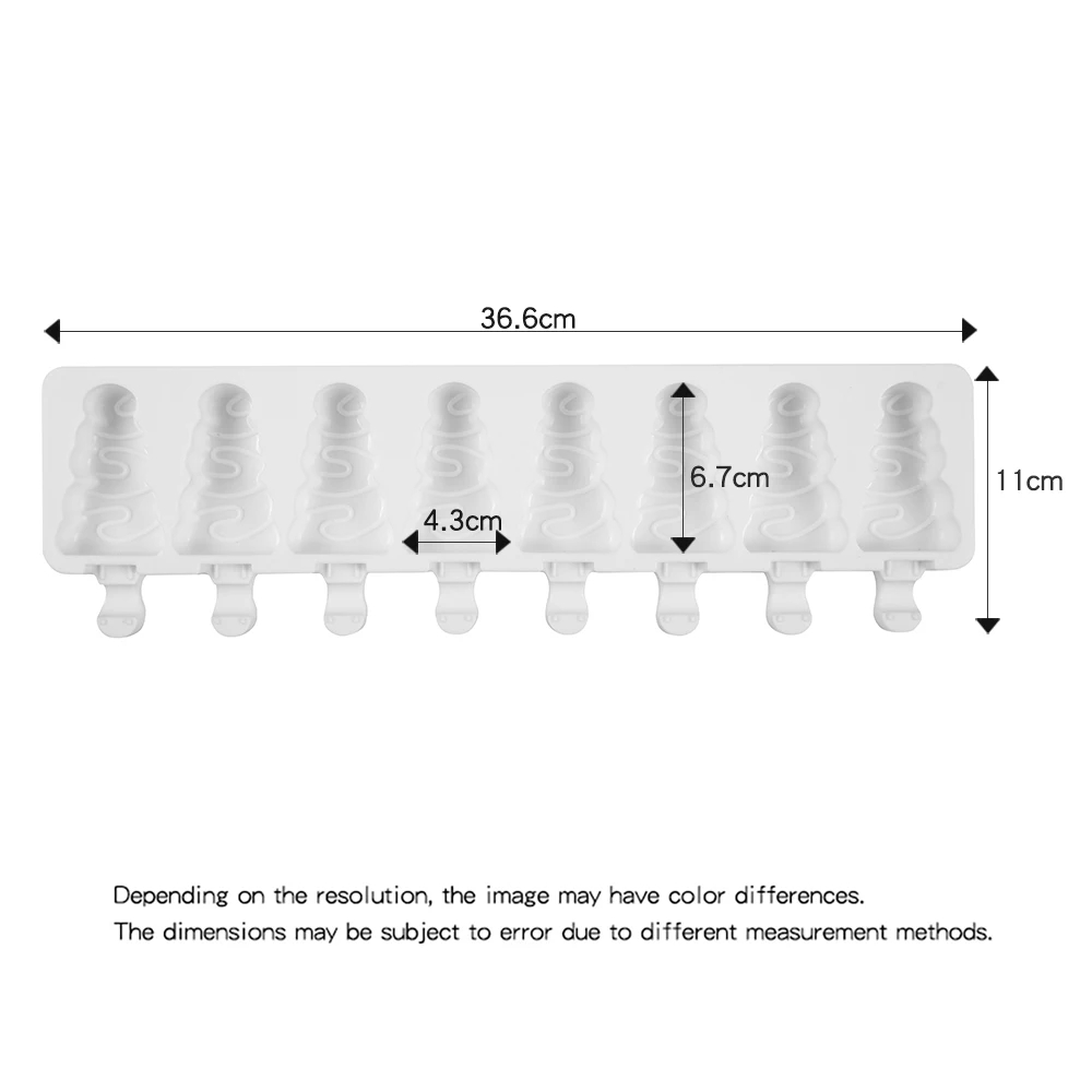 Силиконовая форма для мороженого сделай сам домашнего 8 ячеек Рождественский