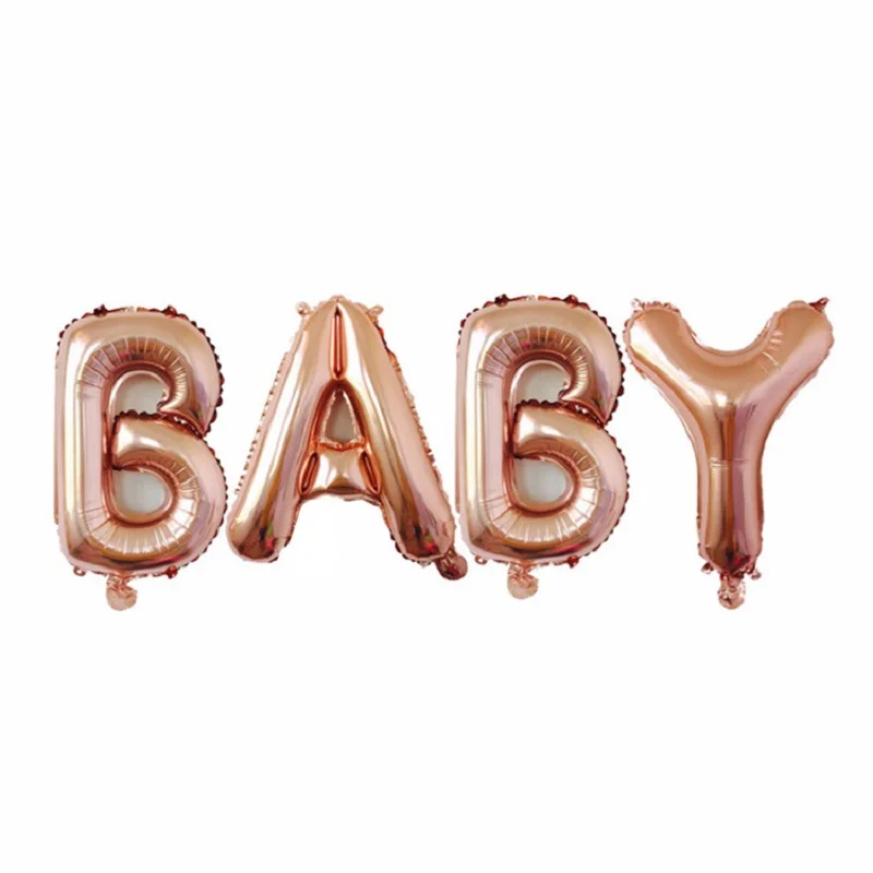 

4PCS 40 Inch Rose Gold Letter Aluminum Film Big Balloon Wlcome Baby Balloon Set Love Balloon Wedding Decoration Big Balloon