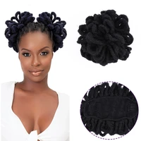 afro puff dreadlocks chignon wig drawstring ponytail short pony tail clip in on african synthetic hair bun hairpieces